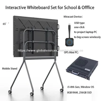 Smart digital whiteboard interactive whiteboard 4K screen Windows + Android dual OS 85 inch 100 inch