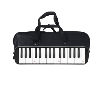 Ariose 32-Key ABS Melodica Black Instrument with Cavas Bag Included