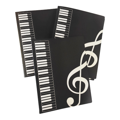 Wholesale Practical Black 40-page A4 Folder Exquisite Guitar/Piano Sheet Music Book