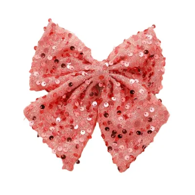 European and American Large Hand Sequin Stereoscopic Bow Back Hair Clip Spring Summer Hair Clip