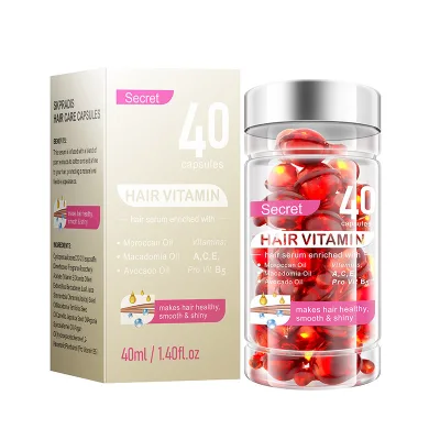 Vegan Moroccan Multi Vitamin Moisturizing Keratin Hair Conditioner Serum Capsules for Healthy Smooth and Shiny Hair
