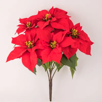 Wholesale Simulation Christmas Decorative Flowers in the Living Room and Other Christmas Decorations
