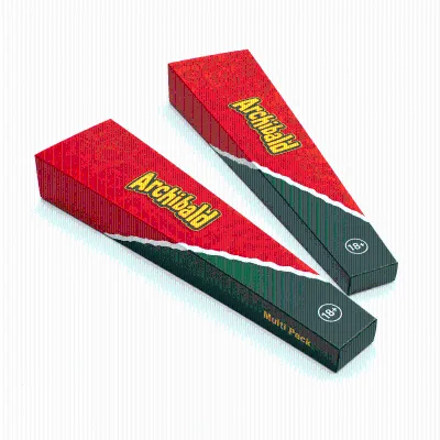 Custom Logo Rolling Paper Cone Packaging 3 Pack 5 Pack 6 Pack Matte Glossy Printing Cigar Cone Packaging Trapezoid Box