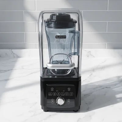 Hotel Catering Restaurant Kitchen High-Power Silent Ice Blending Machine Pure Copper Heavy Duty Blender with Sound Enclosure