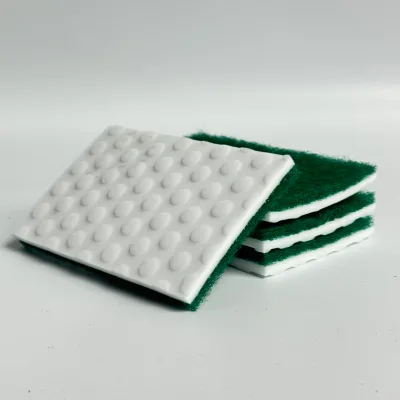 JYM-9991Wholesale Guangdong Made Dual Sided Kitchen Sponge Dot Foam & Scouring Pad Dish Washing Custom Color OEM Available