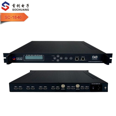 12 Channels Mpeg4 H.264 HD Encoder/1080 to IP and ASI Converter/DVB Headend