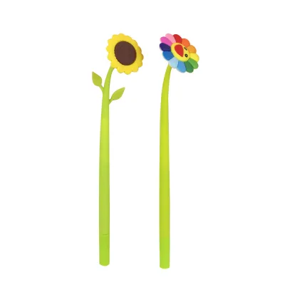 Creative Cute Waterproof Silicone Pen Student Decompression Swing Pen Stock Wholesale Plastic Fruit and Vegetable Pens