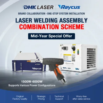 Handheld Fiber Laser Welding Machine Kit 1500W-6000W Raycus+SUP Welding Head+Water Chiller 3 in 1 Summer Sale