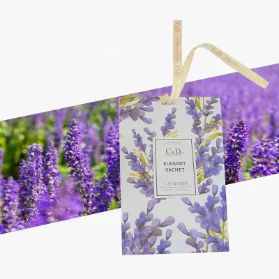 Lavender Sachets for Drawers and Closets, Color with Fresh and Elegant Lavender Aroma, Dried Lavender Flower Sachets