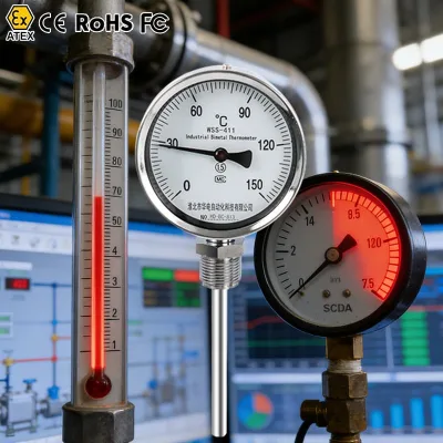 Dial Thermometer Temperature Dials Industrial Food Thermometer Sensor Dial Capillary Temperature Gauge  Pt100 Rtd