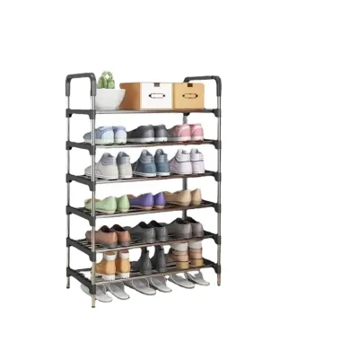 Modern Portable Steel Plastic Shoe Cabinet Green DIY Adjustable Vertical Shoe Rack Convertible Extendable for Living Room Use