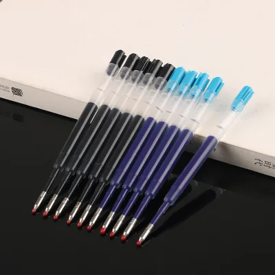 Most Popular High-end Large Capacity Blue Black Ink 0.5mm Plastic Neutral Refill Gel Ballpoint Pen Refill