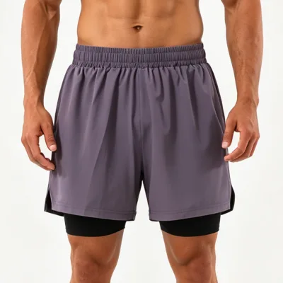 Men Woven Elastic Waist Sports Shorts,Athletic Training Short Pants for Running Gym Outdoor,OEM Custom Logo Available
