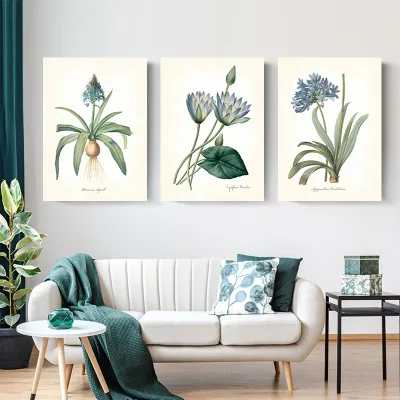 Nordic Modern Plant Flower Canvas Wall Art High-Definition Digital Home Living Room Decor