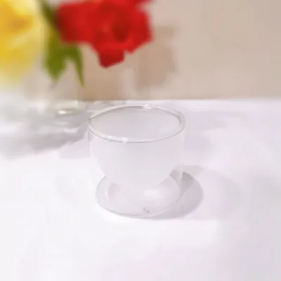 Borosilicate Heat Resistant Coffee Cup Reusable Milk Cup Double Glass Without Handle