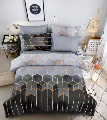 OEM Hotel Bedding Set Big 3D Jacquard Design Polyester Fitted Sheet Custom Logo Welcome
