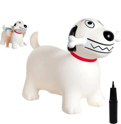 Unisex Children Creative Cute Dog Ride-on Toys Dog Shaped Soft Outdoor Indoor Eco-friendly Kids Hopper Animal Toys Wholesale