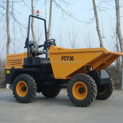 Versatile FCY30 Dump Truck 3 Ton Hydraulic 4WD Articulated Mini Site Dumper for Construction Site Concrete Ore Transportation