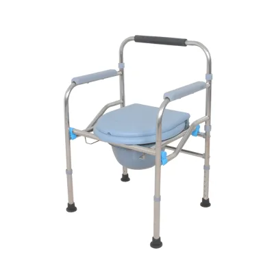 Cheap Price Height Adjustable Portable Foldable Disabled Toilet Commode Chair for Sale