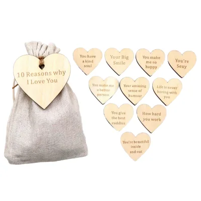 Commemorative and Customizable Folk Art Polished Basswood Valentine's Day Wall Hanging Baby Milestone Cards