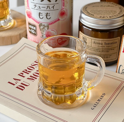 Korea Custom Shot Glasses 60ml 2 oz Mini Liquor Shot Glass Cup with Handle Unique Creative Whisky Liquor Vodka Wine Shot Glass