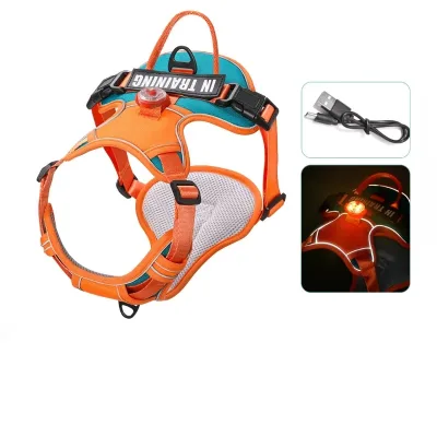 DY Padded Dog Vest Reflective Harness with Easy Control Handle Straps Nylon Pet Dog Harness With Reflective Logo for Pets
