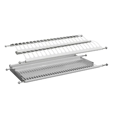 Kitchen Organizer Cabinet Systems Stainless Steel Dish Rack Drawer Clip-on Side Mount Pull Out Dish Drying Rack