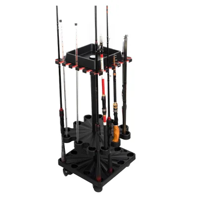 High Quality Rotating Adjustable Base Holder Fishing Rod Rack ABS Plastic