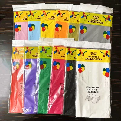 Wholesale Disposable Reusable PVEA Tablecloths for Hotels Birthday Parties Dessert Tables-Solid-color Rectangle Modern