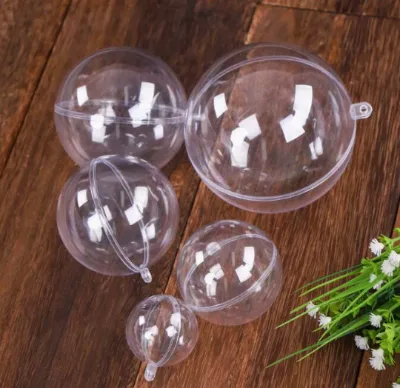 Plastic Ball Christmas Hollow Ball Holiday Decoration Acrylic PS Eternal Flower Hanging Ornament Transparent