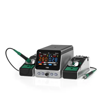 TBK-310 Dual-Station Smart Soldering Station Induction Sleep BGA Rework Motherboard Repair T210 T245 Irons PCB Assembly