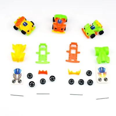 BX309 Cheap Promotional Gifts Assembly Car Toys for Capsule & Candy Chocolate Surprise Small Plastic Children Toys