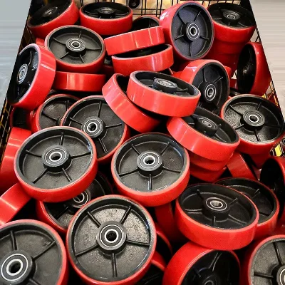 Chinese PU Wheel Manufacturers Supply Hand Pallet Truck PU Load Wheel Absorb Shock Pallet Truck 7" Wheels for Epoxy Floor