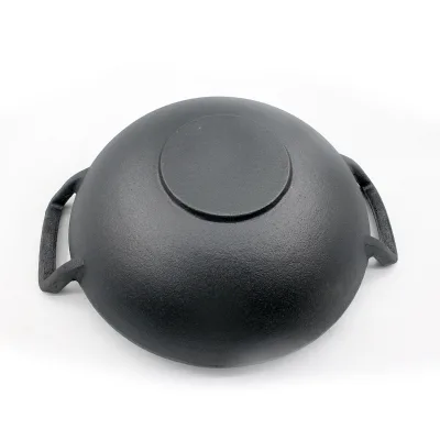 Certificated Pre-seasoned 30cm 36cm India Iron Kadai