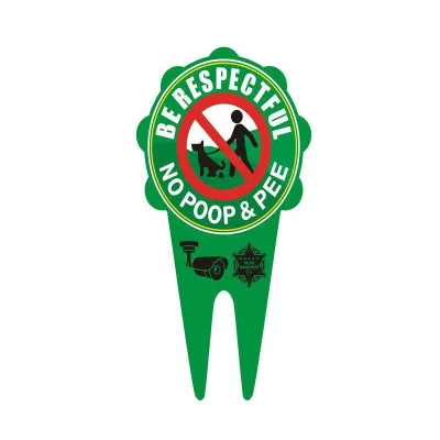 Outdoor Dog Pee Warning Sign with Aluminum Composite Panel First Grade Reflective Film for Yard Lawn Pathway Fence Security