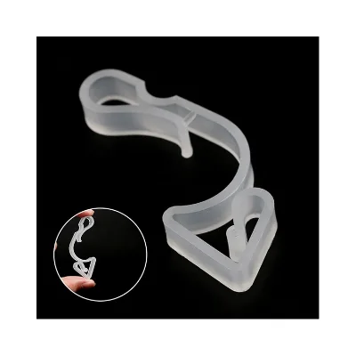 16pcs Christmas Gutter Hook Set Hot Soft Plastic Cable Wire Double Clip Hanger Xmas Ornament Hooks for Xmas Party Gutter Hook