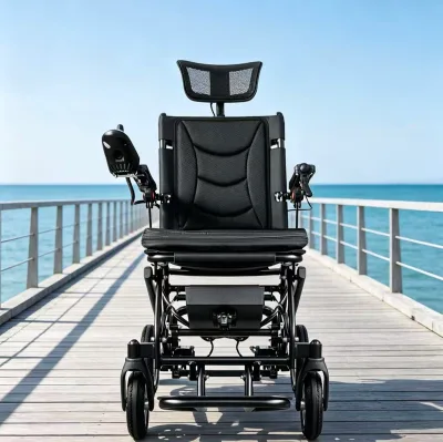 Wide Seat Electric Power Wheelchair Adjustable Backrest Recline Electric Wheelchair With Safe Electromagnetic Brake