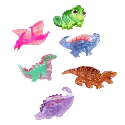 Cartoon Dinosaur Claw Clip Personalized Acrylic Gradient Color Animal Hair Claw Clip Manufacturer Wholesale