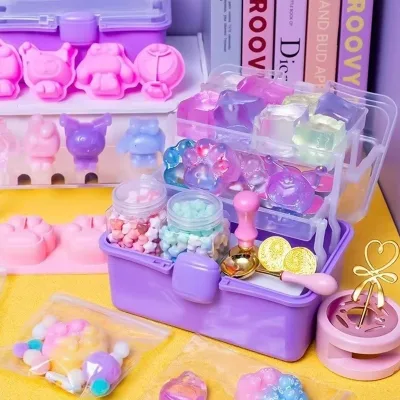 Handmade DIY Plastic Jelly Wax Squeeze Toys for Girls over 6 12-Color Stress Relief Gift for Children over 6 Years Old