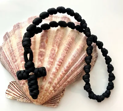 NEW Style Black Paracord550  Eastern Orthodox Prayer Rope  33 Count Barrel Knots Custom Color Prayer Rope