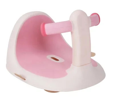 Bathtub Seat 6 to 12 Months Baby Shower Seat Baby Bath Chair With Non-Slip Mat Toys Backrest Suction Cups