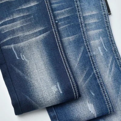 10.5oz Slub Style Denim Fabric Cotton Polyester tencel Stretch Jeans Fabric