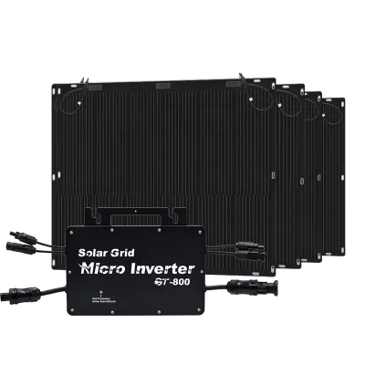 800W Balcony Power Plant 600w 1200W ETFE All Black Flexible Solar Panels 210w Plug-and-Play Complete Solar Small System