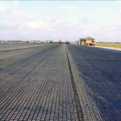 Warp Knitted Polyester Geogrid Road Reinforcement