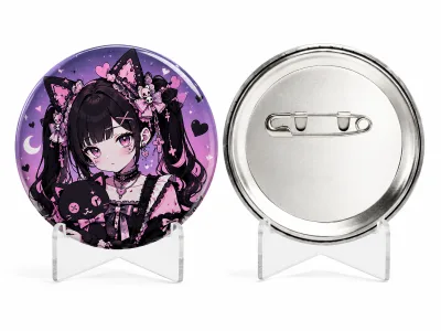 Sparkling Gold Custom Badges with Soft Enamel Finish and Fine Starry Dots Design-Business Gift