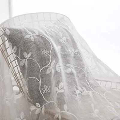 China Manufacturer Luxury Embroidery Polyester Fabric Hotel Cafe Apartment Blackout Wall Window Curtains