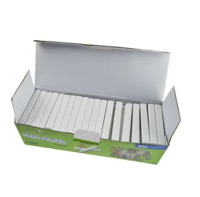 Best 100pcs White Square Nontoxic Powder Chalk for Students and Teachers for Sidewalk and Jumbo Chalk with School Tools