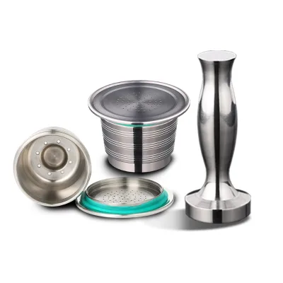 New Arrival Rechargeable Stainless Steel Pod Coffee Capsules 3 Pods Wareset Filter Refillable Recarregavel Coffee Accessories