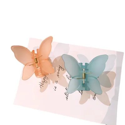 Frosted Jelly Butterfly Shape New Style Clips Head Hairpin Shark Clip Hairdressing Beauty Salon Tools Hairpin Hair Clips
