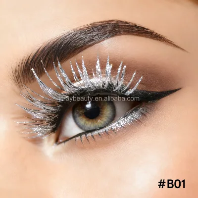 Sparkling Silver Diamond Mascara Glitter Pearlescent Colorful Volumize Quick Dry Eyelash Extension Metallic Duochrome Mascara